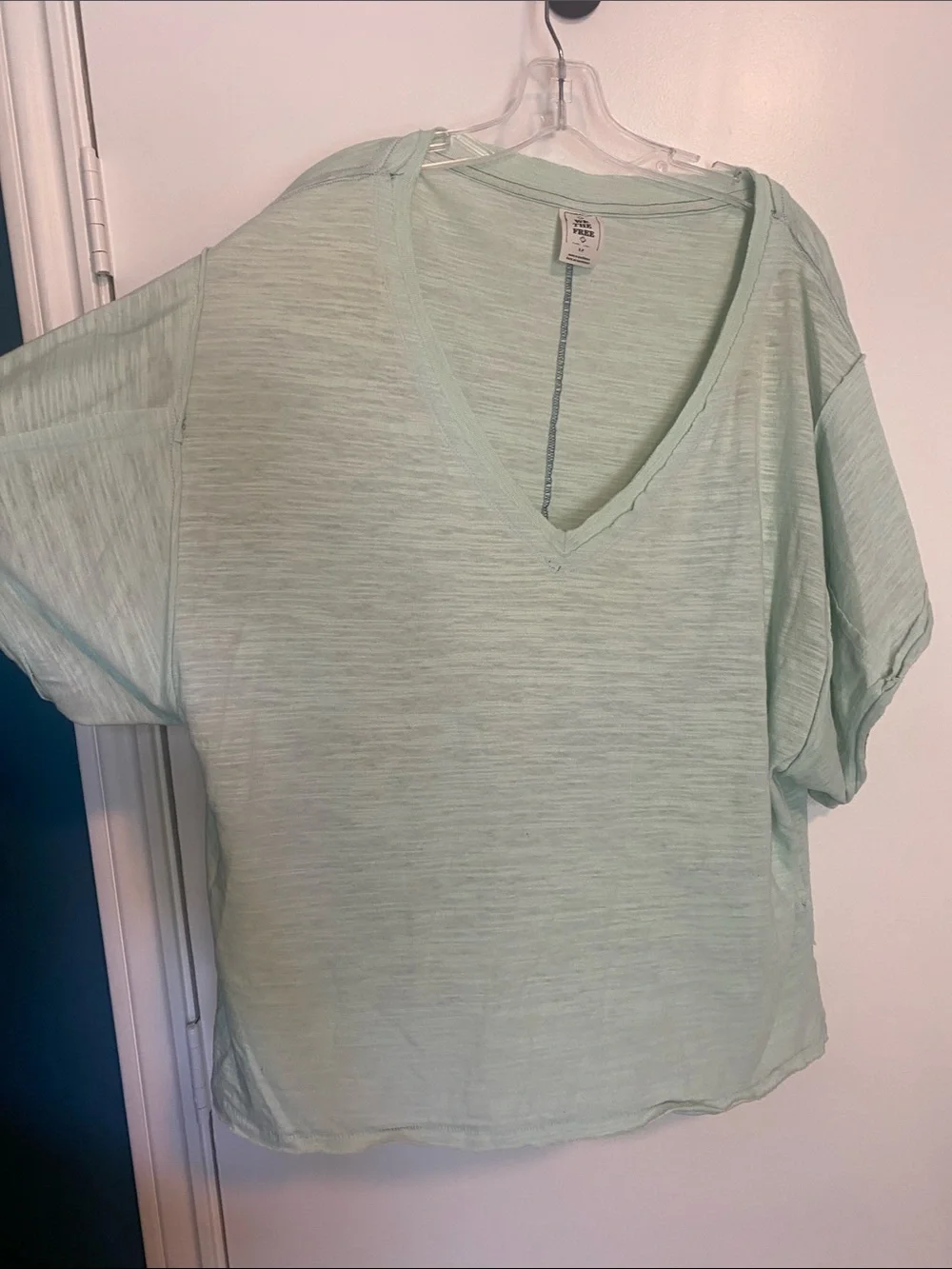 WE THE FREE Relaxed V-Neck Women's Top in Mint